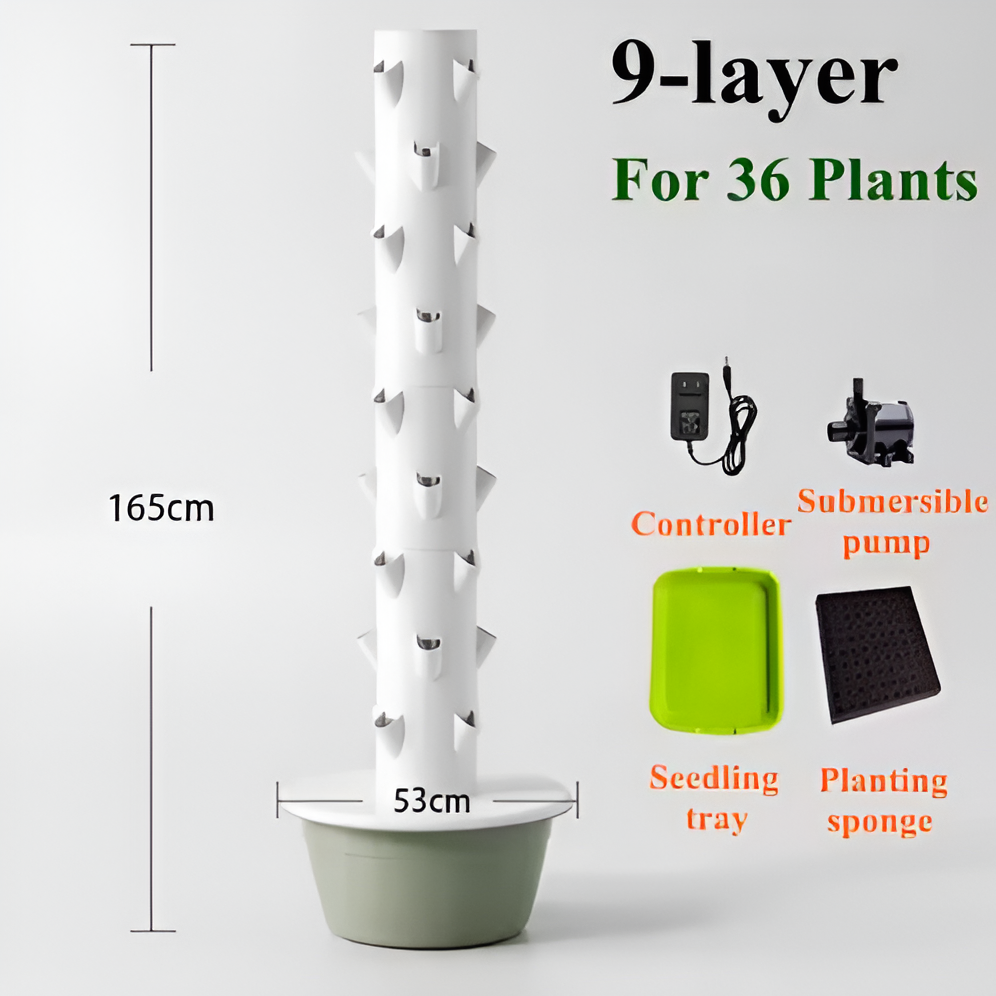 Verdura Rise Studio 36-Site Vertical Hydroponic Tower System